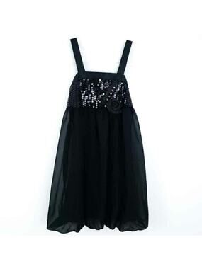 NEW Amy Byer Black Sleeveless Dress Sequin Girl 10